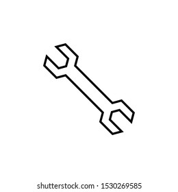 Icon Vector Service Tools Outline Only No Fill On White Background.
Flat Icon For Web, Apps, Or Design Product EPS10