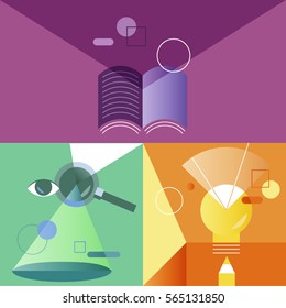 Icon Vector Set Business Graphic Colorful