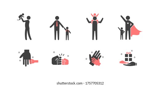 Icon vector set for father's day