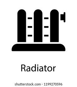 An icon vector showing heating radiator 