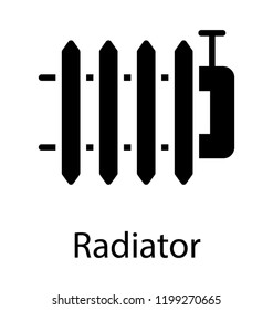An icon vector showing heating radiator 