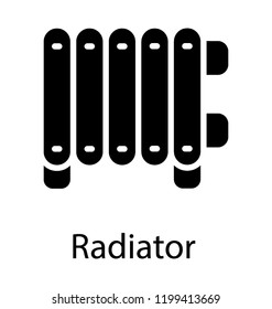 An icon vector showing heating radiator 
