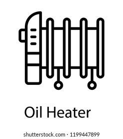 An icon vector showing heating radiator 