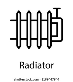 An icon vector showing heating radiator 
