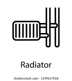 An icon vector showing heating radiator 