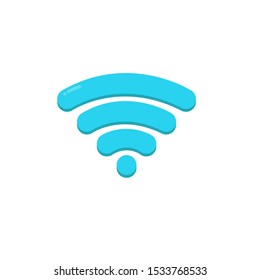 Icon Vector Signal Wifi Outline Only No Fill 
On White Background. Flat Icon For Web, Apps, Or Design Product EPS10