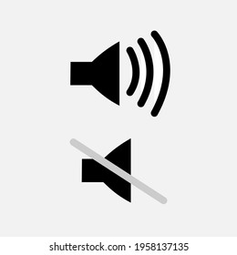 icon vector of silence and sound template. sign for web or smartphone