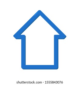 Icon Vector Simple House Blue Fill  On White Background.
Flat Icon For Web, Apps, Or Design Product EPS10.
