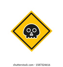 icon vector, skull with simple shapes
