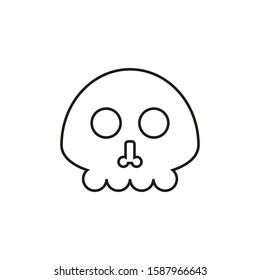 icon vector, skull with simple shapes