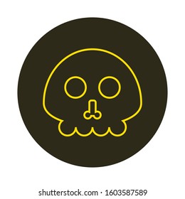 icon vector, skull with simple shapes