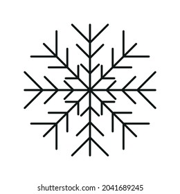 Icon of vector snowflakes. Linear illustartion for christmas. 