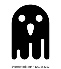 
An icon vector in solid style is ghost  
