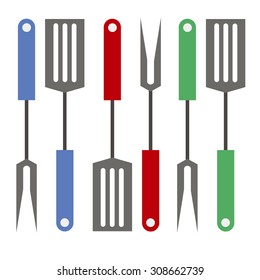 icon vector spatula barbecue symbol restaurant illustration