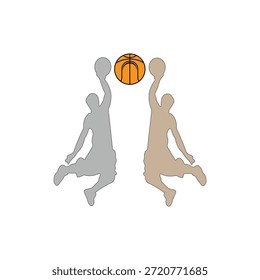 Icono Vector Stock Baloncesto Plantilla Diseño de moda