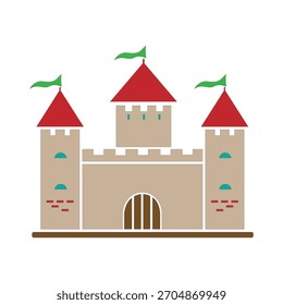 ícone vetor castelo ilustração design moda