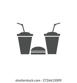 Icon Vector Stock Beber y diseño de hamburguesa