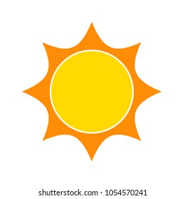 icon vector Sun yellow