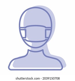 Icon Vector of Surgeon - Two Tone Style - Simple illustration, Editable stroke, Design template vector, Good for prints, posters, advertisements, announcements, info graphics, etc.