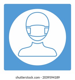 Icon Vector of Surgeon - White Moon Style - Simple illustration, Editable stroke, Design template vector, Good for prints, posters, advertisements, announcements, info graphics, etc.