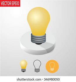 icon, vector symbol in flat, outline and isometric style