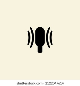 símbolo de icono vector micrófono señal de voz audio