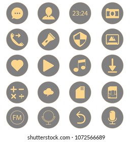 icon vector symbol sign web set media design internet music button internet computer 