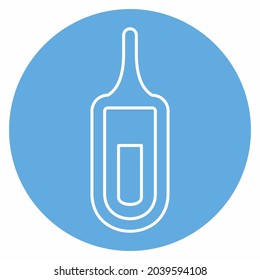 Icon Vector of Thermometer - Blue Eyes Style - Simple illustration, Editable stroke, Design template vector, Good for prints, posters, advertisements, announcements, info graphics, etc.