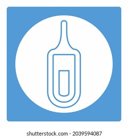 Icon Vector of Thermometer - White Moon Style - Simple illustration, Editable stroke, Design template vector, Good for prints, posters, advertisements, announcements, info graphics, etc.