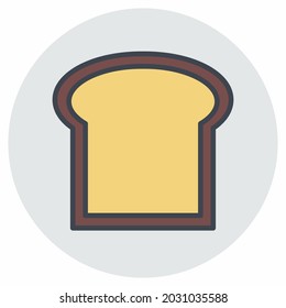 Icon Vector of Toast - Color Mate Style - Simple illustration, Editable stroke, Design template vector, Good for prints, posters, advertisements, announcements, info graphics, etc.