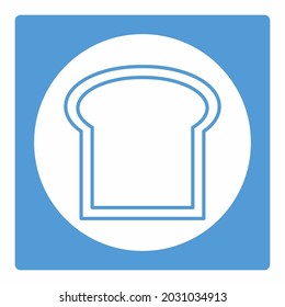 Icon Vector of Toast - White Moon Style - Simple illustration, Editable stroke, Design template vector, Good for prints, posters, advertisements, announcements, info graphics, etc.