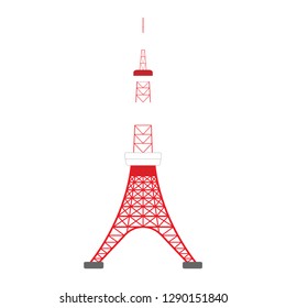 Icon vector of Tokyo tower, The landmark of Tokyo in Japan