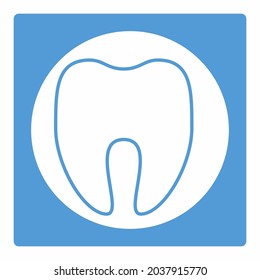 Icon Vector of Tooth - White Moon Style - Simple illustration, Editable stroke, Design template vector, Good for prints, posters, advertisements, announcements, info graphics, etc.