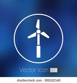 icon vector tower electric floor generator propeller.