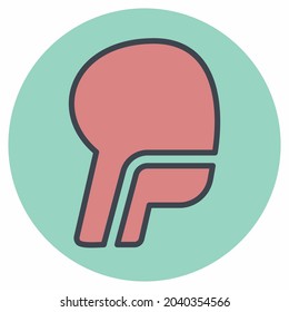 Icon Vector of Trachea - Color Mate Style - Simple illustration, Editable stroke, Design template vector, Good for prints, posters, advertisements, announcements, info graphics, etc.