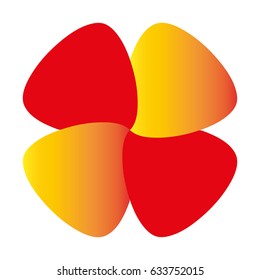 Icon vector trebol energy power light with warm colors