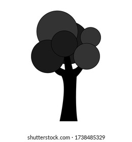 icon vector of tree. with white background