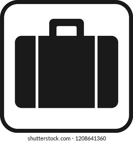 an icon vector of trunk, glyph design, black color, modern style, common public sign 