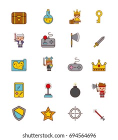 icon vector video games classic