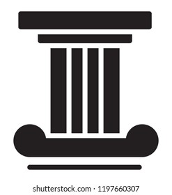 Icon vector of vintage classical order architectural columns 