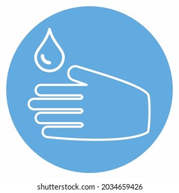Icon Vector of Wash - Blue Eyes Style - Simple illustration, Editable stroke, Design template vector, Good for prints, posters, advertisements, announcements, info graphics, etc.
