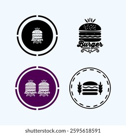 icon vectors burger fast food