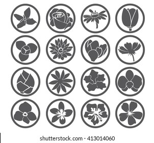 icon vectors design from flowers pic my photo shoot in the garden and sketch from any flower from nature. 