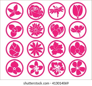 icon vectors design from flowers pic my photo shoot in the garden and sketch from any flower from nature. 
