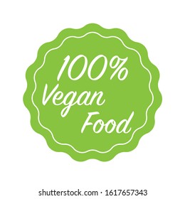 Icon for vegan food. Bio, Ecology, Organic logos and badges. Vegetarian food icon suitable for info graphics, websites and print media. Vector icon