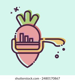 Icon Vegetable Peeler. related to Kitchen Tool symbol. MBE style. simple design illustration