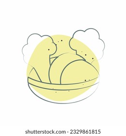 Icon Vegetables. related to Agriculture symbol. Color Spot Style. simple design editable. simple illustration