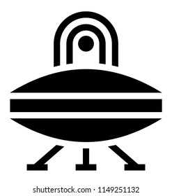 
Icon of a vehicle with stands  for supporting depicting spaceship
