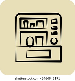 Icon Vending Machine. related to City symbol. hand drawn style. simple design illustration