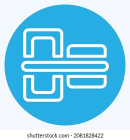 Icon Vertical Align Center - Blue Eyes Style,Simple illustration,Editable stroke,Design template vector, Good for prints, posters, advertisements, announcements, info graphics, etc.